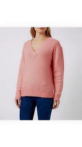 Pink V Neck Jumper